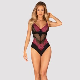 Obsessive - Seksowne Body Z Kwiatowej Koronki Rosenty M/L