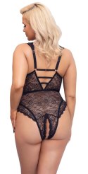 Cottelli CURVES - Seksowne Koronkowe Body Z Dodatkami Różowego Złota 85D/L