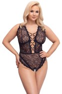 Cottelli CURVES - Seksowne Koronkowe Body Z Dodatkami Różowego Złota 90D/XL